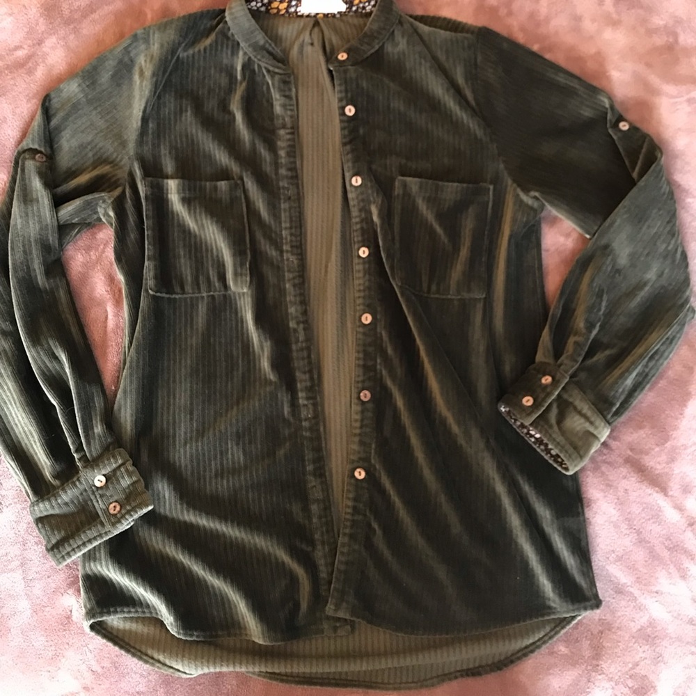 Roolee courderoy button up blouse